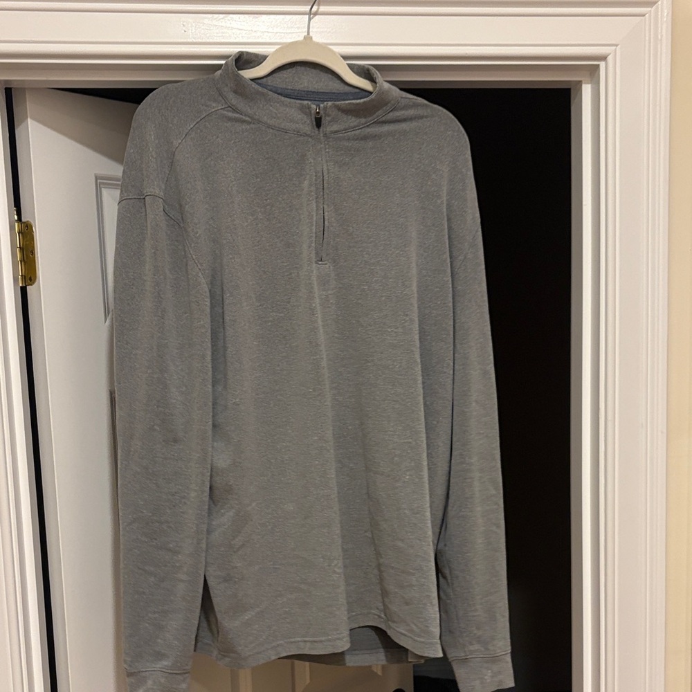 johnnie-O Navy Heather Quarter-Zip Pullover